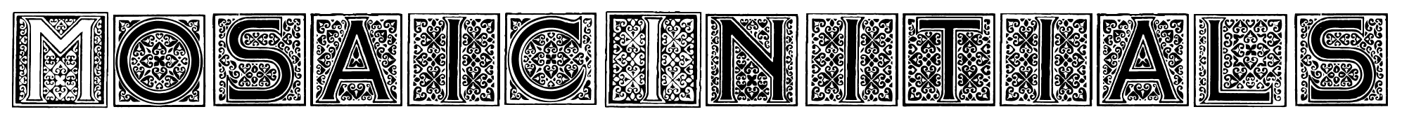 Mosaic Initials font